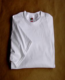 Style m309r Mens Fruit of the Loom White Mill Graded Tee Shirts  