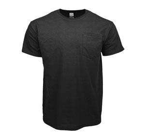 RGRiley | Mens Black Basic Pocket T-Shirts | Irregular