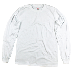 style 517wh |Mens Long Sleeve T's - White