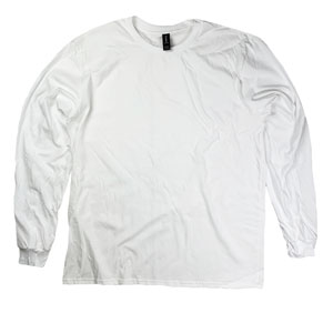 RGRiley | Gildan Mens White Long Sleeve T-Shirts | Mill Graded