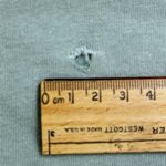 Gradeout T-Shirt with Hole in Fabric as an Example of (*3rds*) Gradeout Tops