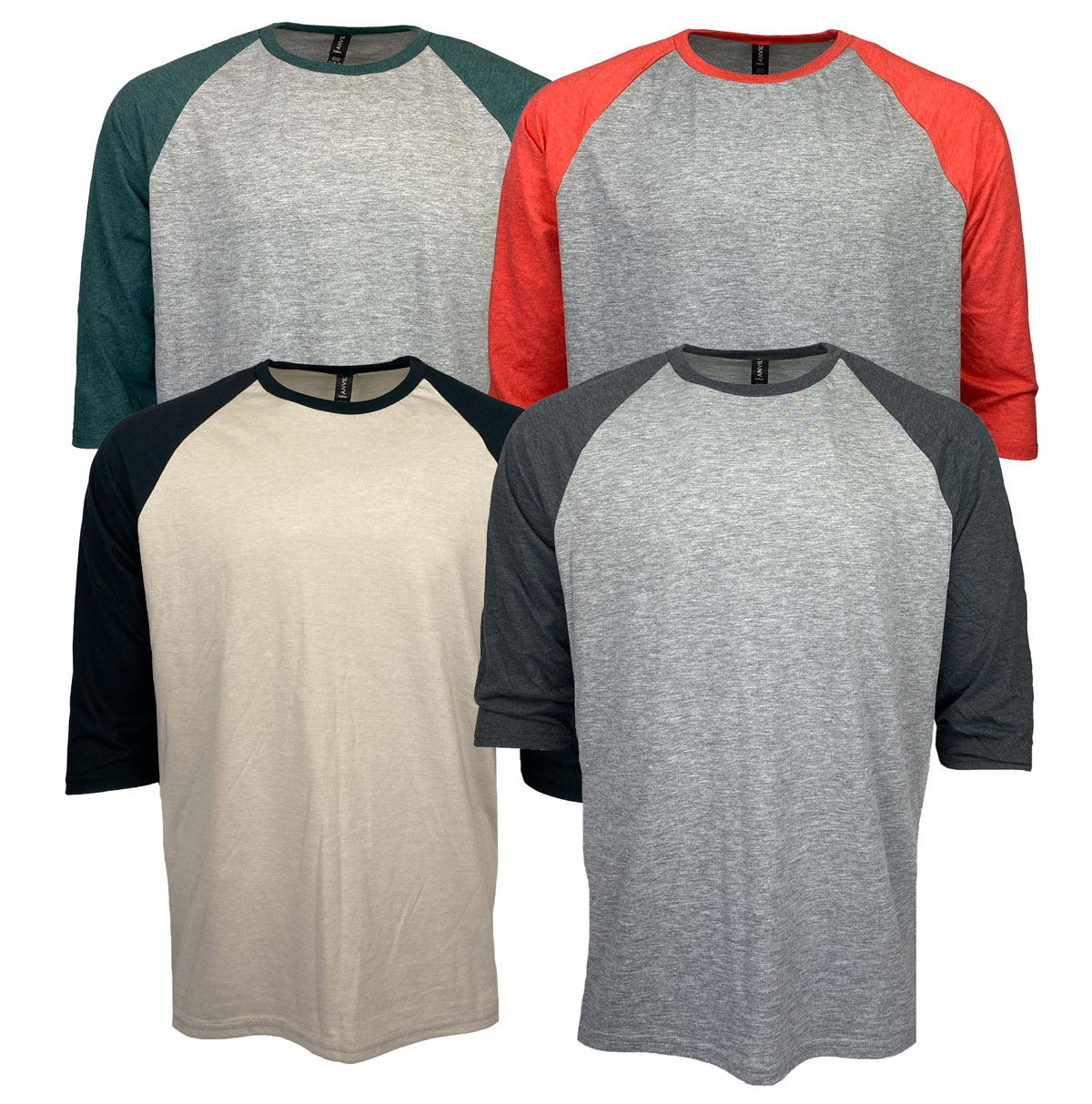 Mens TriBlend 3/4 SleeveRG Riley Wholesale Off Price Clothing