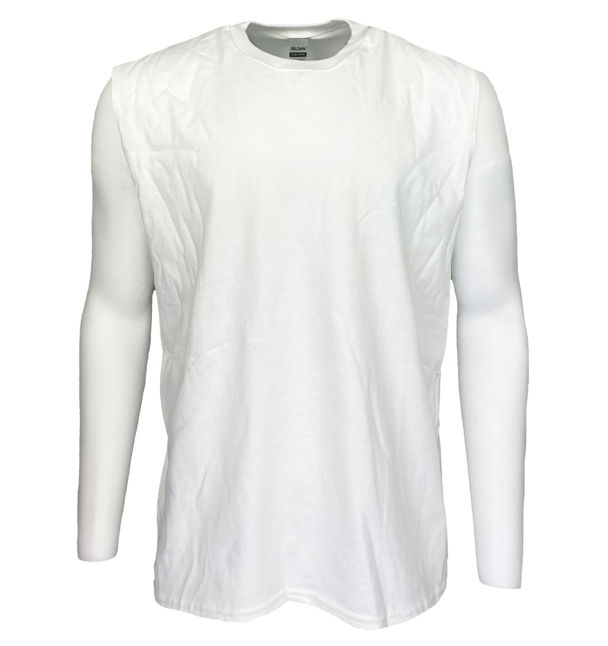 Gildan White Sleeveless T's-RG Riley Wholesale Off Price Clothing ...