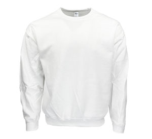 RGRiley | Gilden Mens White Crew Neck Sweatshirts | Irregular