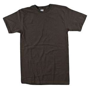 RGRiley | Mens 4.9 oz Bulk Dark Chocolate Cotton T-Shirts | Closeout