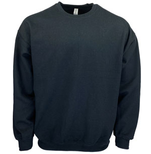 RGRiley | Gildan Mens Black Crew Neck Sweatshirts | Irregular