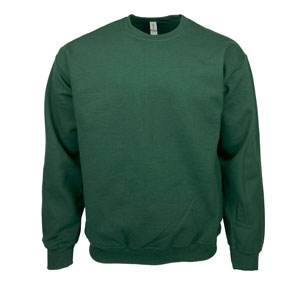 RGRiley | Gildan Mens Forest Green Crew Neck Sweatshirts | Irregular