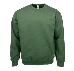 RGRiley | Gildan Mens Olive Green Crew Neck Sweatshirts | Irregular