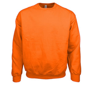 RGRiley | Gildan Mens Orange Crew Neck Sweatshirts | Irregular