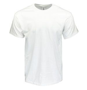 RGRiley | Gildan Adult White Crew Neck T-Shirts | Mill Graded Irregular
