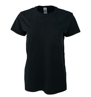 style 20LBK |Womens Irregular T's - Black