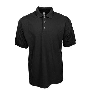 RGRiley | Gildan Mens Black Polo Shirts | Irregular