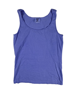 RGRiley | Comfort Color Womens Flo Blue Tank Tops | Irregular