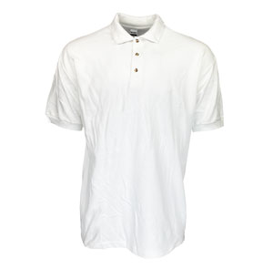 RGRiley | Gildan Mens White Pique Polo Shirts | Irregular