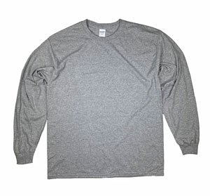 RGRiley | Gildan Mens Sport Grey Long Sleeve T-Shirts | Irregular