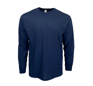 RGRiley | Gildan Mens Navy Long Sleeve T-Shirts | Irregular