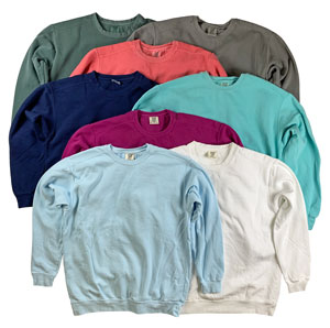 RGRiley | Comfort Color Mens Fleece Crewneck Sweatshirts | Mill Graded