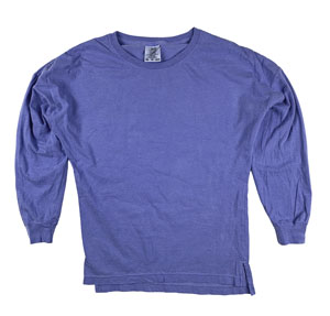 RGRiley | Comfort Color Womens Flo Blue Oversized Long Sleeves | Mill Graded