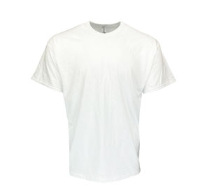 RGRiley | Gildan Mens White Crew Neck T-Shirts | Mill Graded Irregular