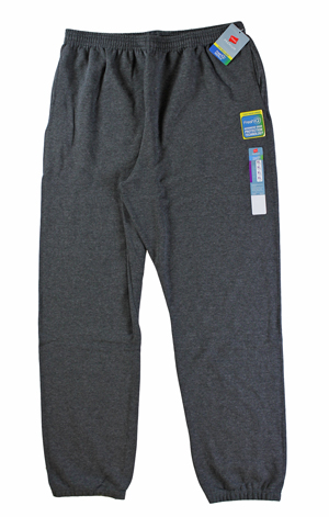 RGRiley | Hanes Mens Slate Fleece Pocket Sweatpants | Closeout