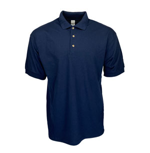 RGRiley | Gildan Mens Navy Jersey Knit Sport Shirts | Irregular