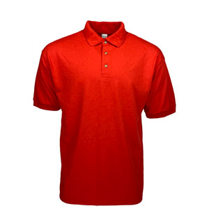 RGRiley | Gildan Mens Red Jersey Knit Sport Shirts | Irregular