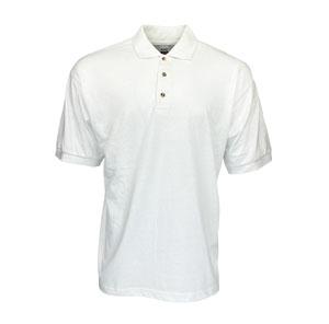 RGRiley | Gildan Mens White Jersey Knit Sport Shirts | Irregular