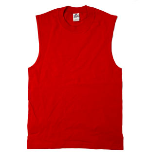 Alstyle Sleeveless Ts- Red