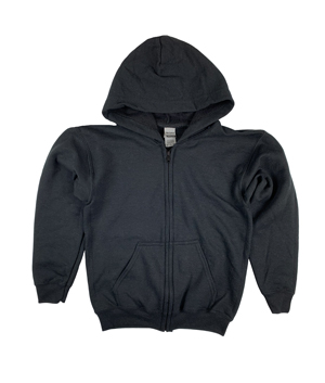 RGRiley | Gildan Boys Black Heavy Blend Zipper Hoodies | Irregular