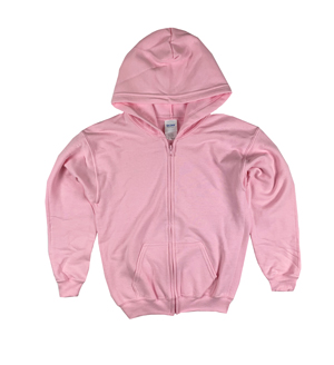 RGRiley | Gildan Boys Pink Heavy Blend Zipper Hoodies | Irregular