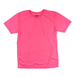 RGRiley | Gildan Mens Neon Pink Performance T-Shirts | Irregular