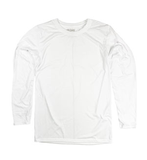 RGRiley | Gildan Mens White Performance Long Sleeve T-Shirts | Irregular