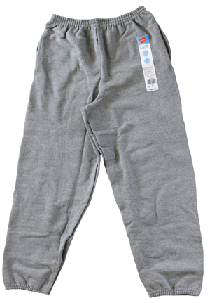 RGRiley | Hanes Mens Grey Fleece Sweatpants | Closeout