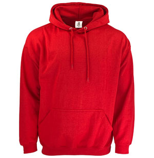 Style H14RD | Wholesale First Quality Fleece Pullover Hoodies - Red