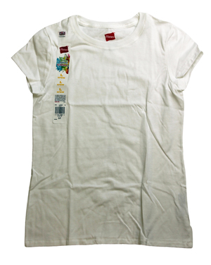 RGRiley.com | Hanes Youth Girls White T-Shirts | Closeout