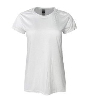 RGRiley | Gildan Womens White Polyester T-Shirts | Irregular