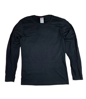 RGRiley | Gildan Womens Black Long Sleeve T-Shirts | Irregular