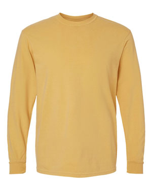 RGRiley | Comfort Color Mustard Long Sleeve T-Shirts | Mill Graded
