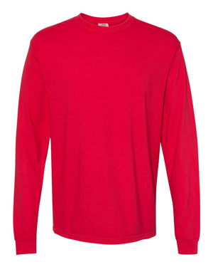 RGRiley | Comfort Color Red Long Sleeve T-Shirts | Mill Graded