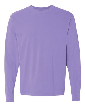 RGRiley | Comfort Color Violet Long Sleeve T-Shirts | Mill Graded