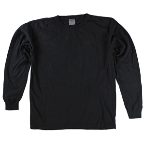 RGRiley | Comfort Color Marginal Black Long Sleeve T-Shirts | Closeout