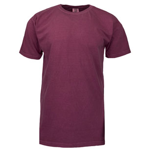 RGRiley | Mens Comfort Color Burgundy Short Sleeve T-Shirts | Mill Graded