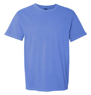 RGRiley | Mens Comfort Color Flo Blue Short Sleeve T-Shirts | Mill Graded