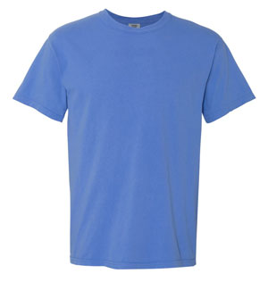 RGRiley | Mens Comfort Color Mystic Blue Short Sleeve T-Shirts | Mill Graded