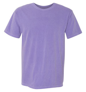 RGRiley | Mens Comfort Color Violet Short Sleeve T-Shirts | Mill Graded